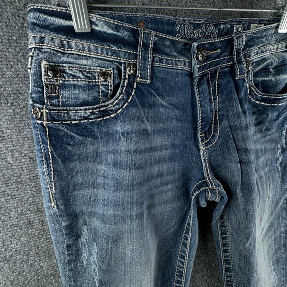 Miss Me Signature Boot Embellished Jeans Size 30x34 JP5853B2 Urban Cotton Blend - Picture 2 of 16